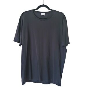 ASKET The Lightweight T-Shirt Mens XL Long Black Egyptian Cotton Crew Neck Tee